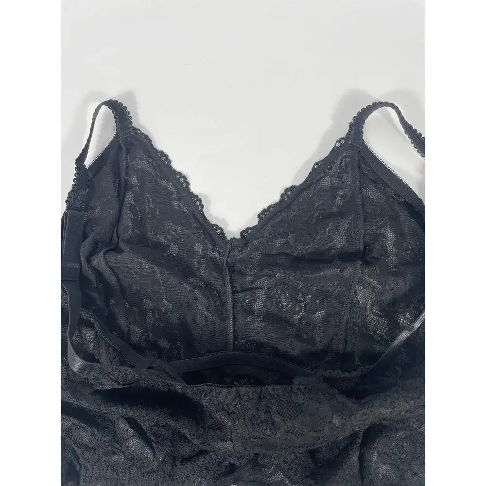 NWT Unlined Sheer Lace Crop Bralette Dark Romantic Whimsigoth Stretch Plus 2X - Picture 7 of 13